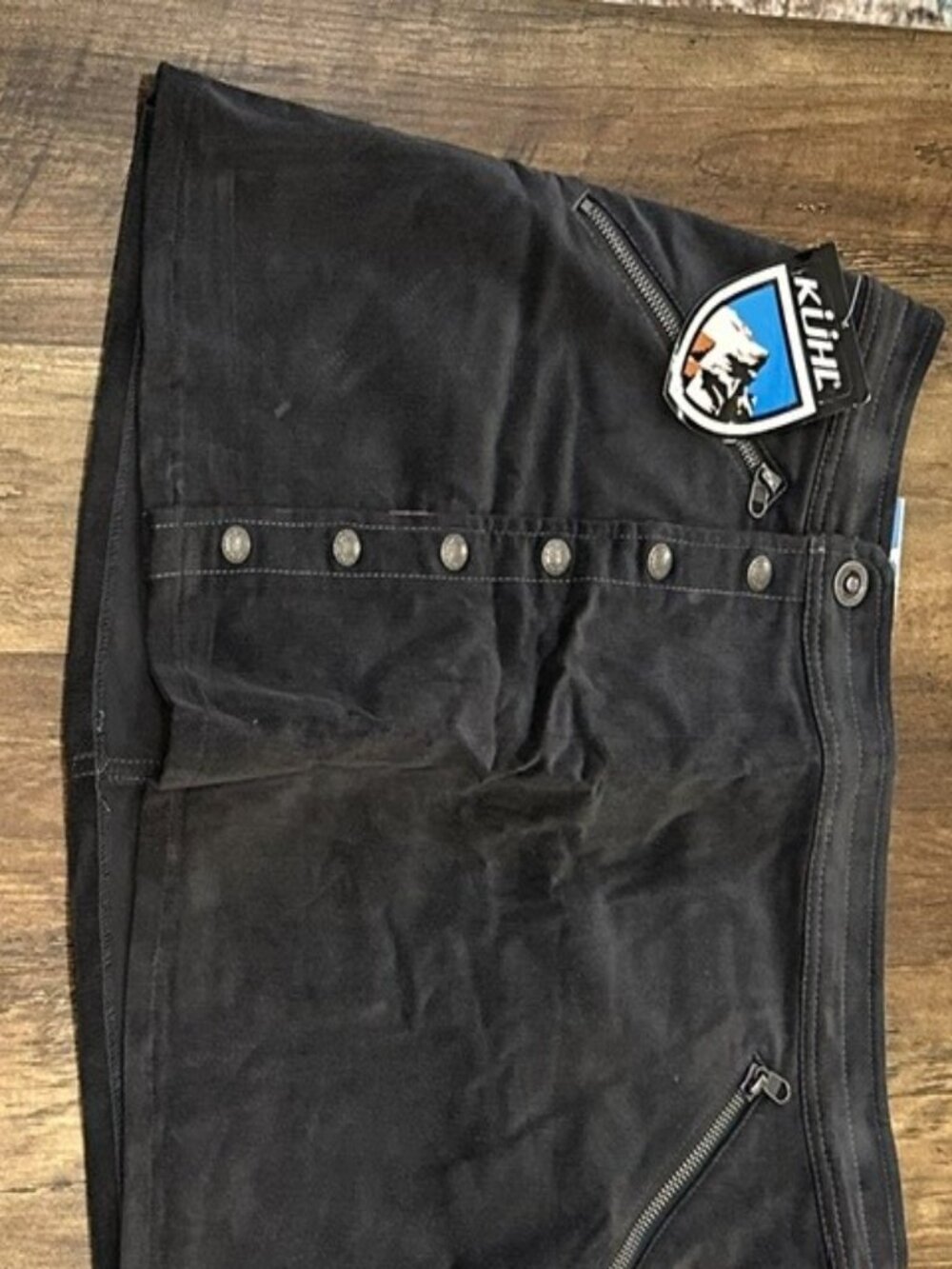 NWT Kühl Black Skirt – Size 4 – Button Front & Zip Pocket Outdoor Casual Skirt